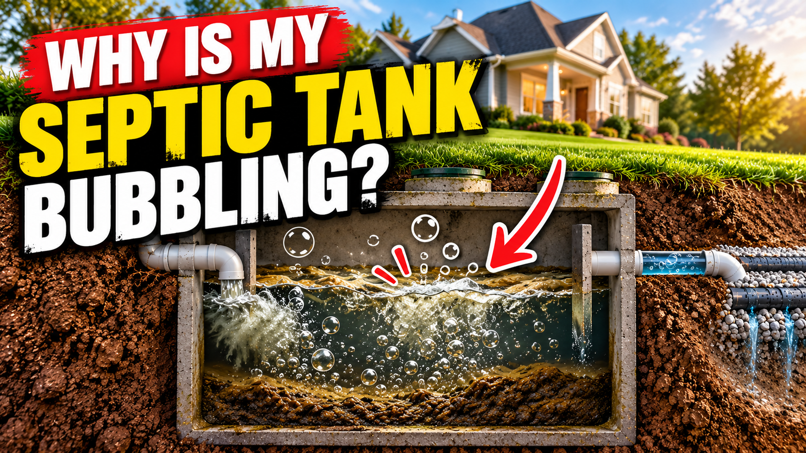 why is my septic tank bubbling